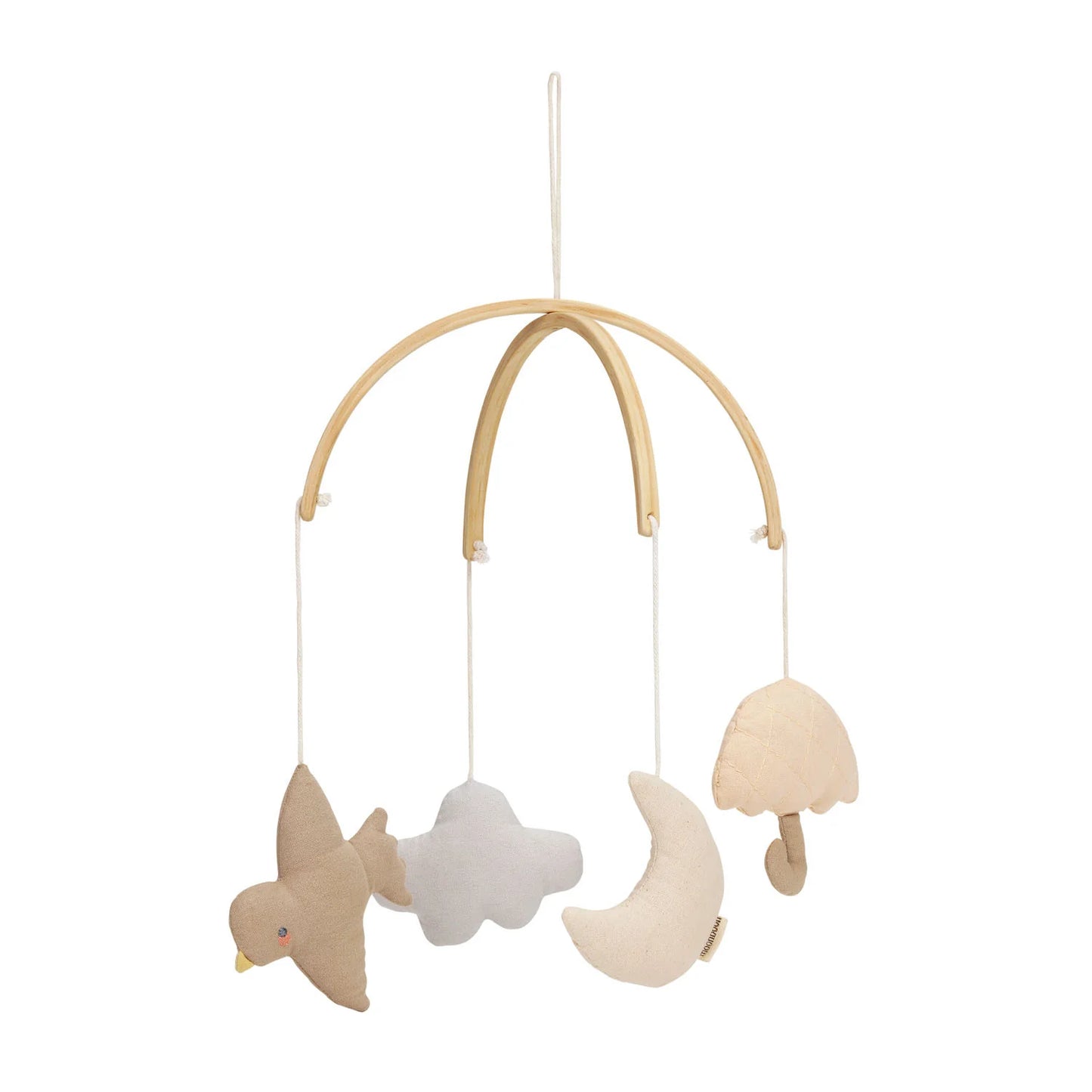 Baby Cot Mobile - Organic Cotton - Beige - Moonboon