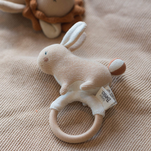 Baby Bello - Rammelaar Rosy het Konijn - The Rabbit - 100% biologisch katoen - Lifestyle