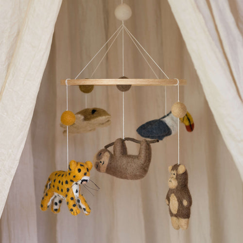 Baby Bello - Boxmobiel Jungle - 100% biologisch vilt - lifestyle