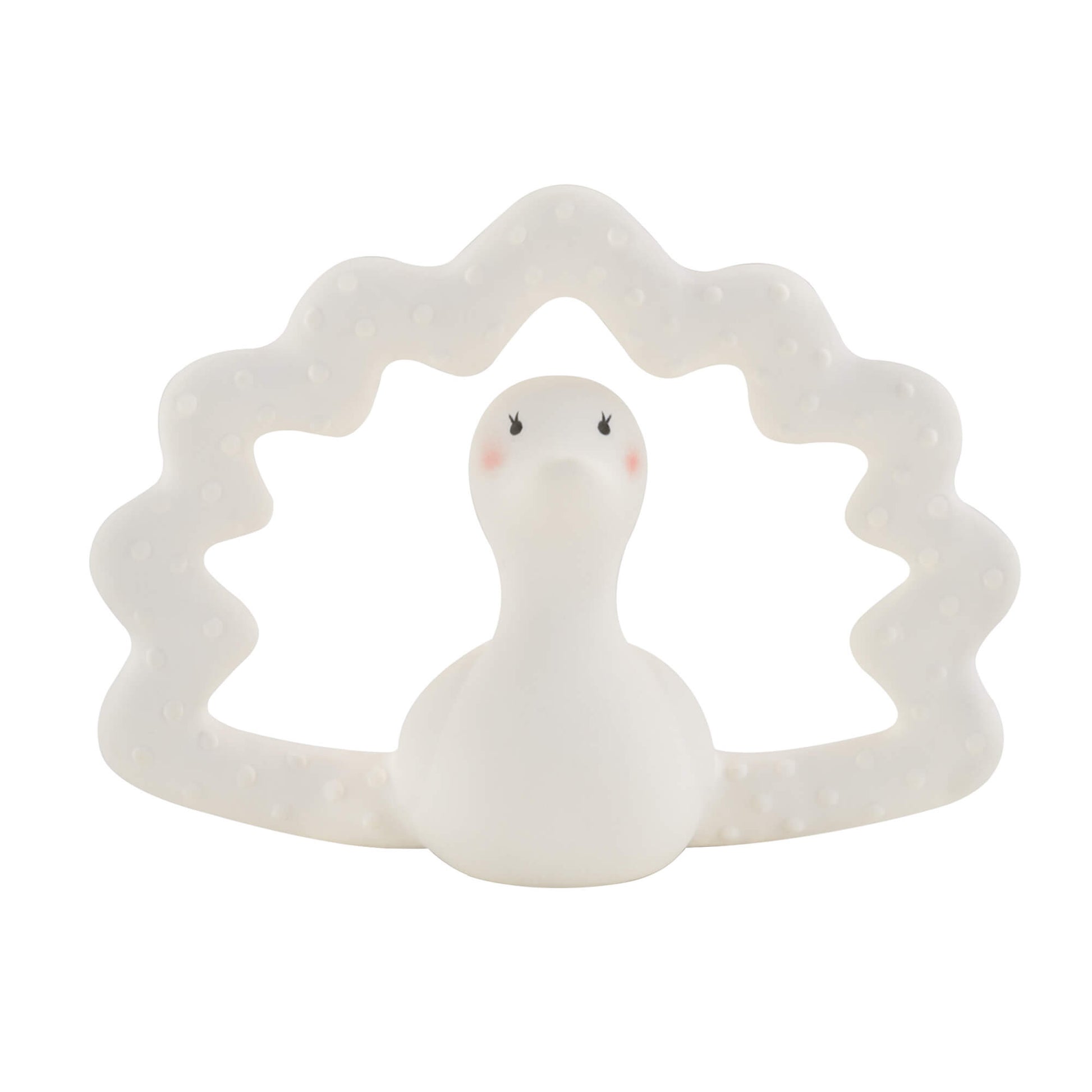 Baby Bello - Bijtring Patsy de Pauw - Peafowl - 100% natuurlijk Hevea rubber - vooraanzicht
