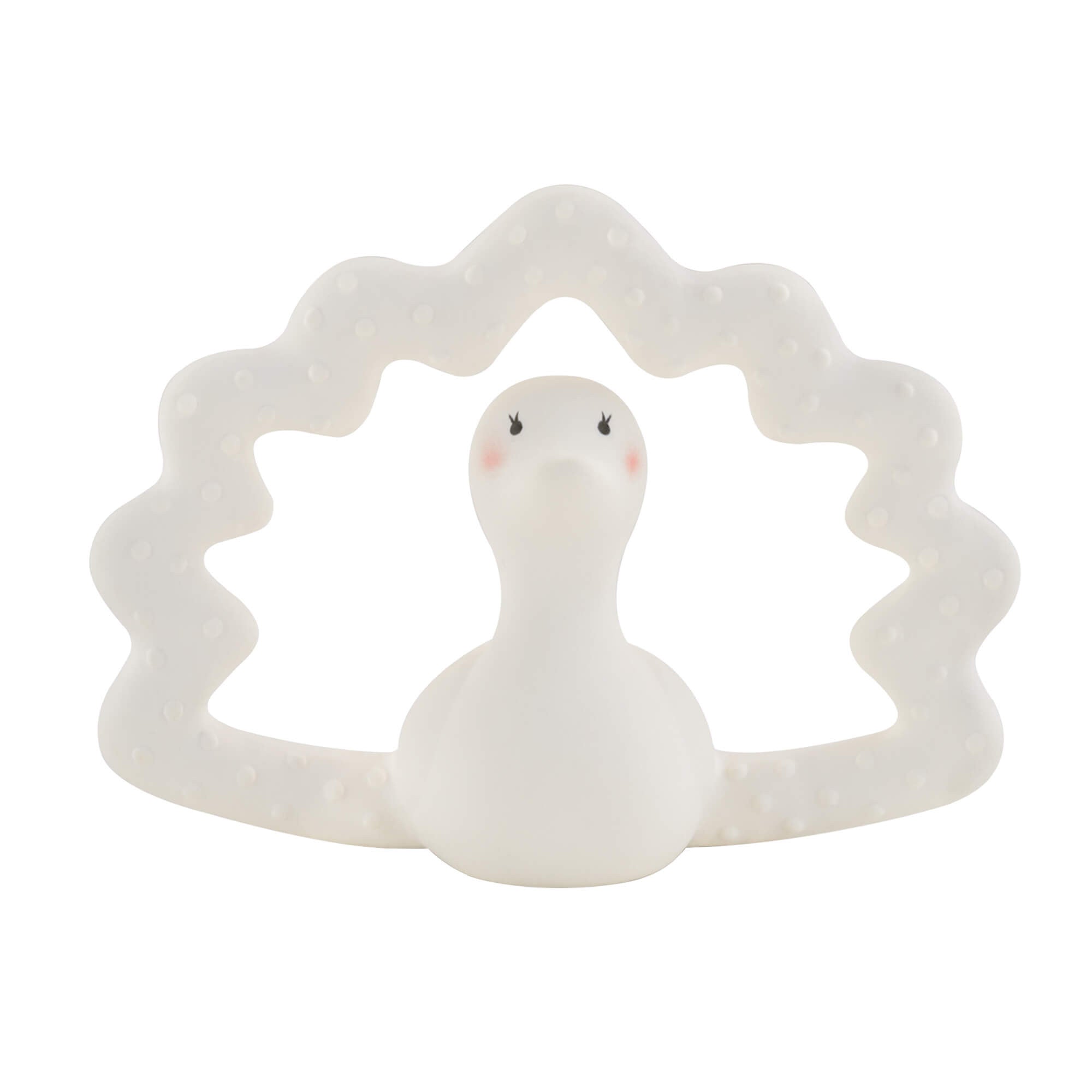 Baby Bello - Bijtring Patsy de Pauw - Peafowl - 100% natuurlijk Hevea rubber - vooraanzicht