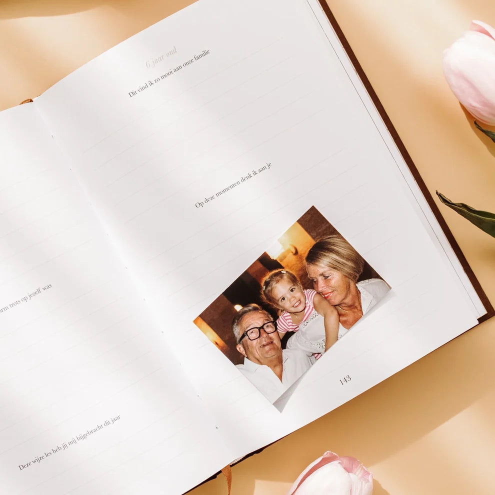 Sinds jij mijn kleinkind bent – Grandparent Memory Book with Keepsakes and Life Lessons for 10 Years – Birthlines