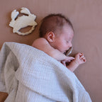 Muslin babydeken Classic Blue Stripe - 100% biologisch katoen - GOTS - CamCam Copenhagen baby