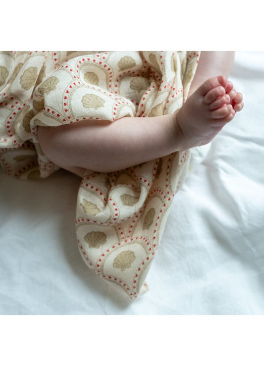 Hydrophilic swaddle Jana - Organic cotton - 120 x 120 cm - Block shell - That's mine