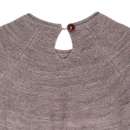 Gebreide trui ruffels - Merino wol - Bruin - Copenhagen Colors bovenkant