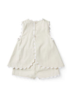 Top & broekje set - Deco top & shorts set - Biologisch katoen - Copenhagen Colors achter cream
