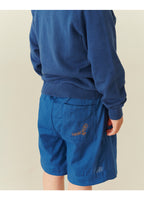 Kort broekje - Biologisch katoen - Kobalt blauw - Copenhagen Colors achterkant model