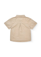 Twill Safari Shirt - Korte mouw - Biologisch katoen - Beige - Copenhagen Colors achterkant
