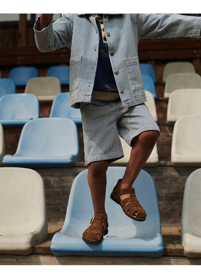 Kort broekje - Gestreepte twill shorts - Biologisch katoen - Copenhagen Colors kind