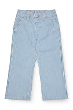 Gestreepte twill broek - Wide leg & geborduurd detail - Spijkerbrok - Copenhagen Colors voor