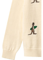 Dunne sweater Kangoeroe - Biologisch katoen - Cream/wit - Copenhagen Colors close up