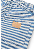 Kort broekje - Gestreepte twill shorts - Biologisch katoen - Copenhagen Colors close up