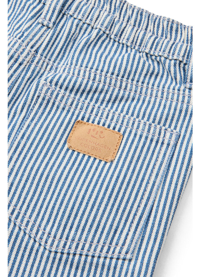 Kort broekje - Gestreepte twill shorts - Biologisch katoen - Copenhagen Colors close up