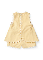 Top & broekje set - Deco top & shorts set - Biologisch katoen - Copenhagen Colors achter geel