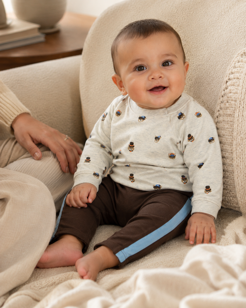 Pantalon ample Pax Sweat - Marron chocolat - Coton biologique - Riffle Amsterdam