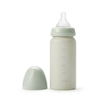 Elodie - Glazen babyfles met siliconen speen 0M+ Mineral Green - product