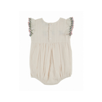 Romper Brodee Smock - Biologisch katoen - Creme - Emile et Ida achter
