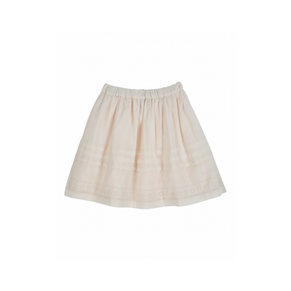 Rokje - Jupe Broderie Anglaise - Katoen - Creme - Emile et Ida voor