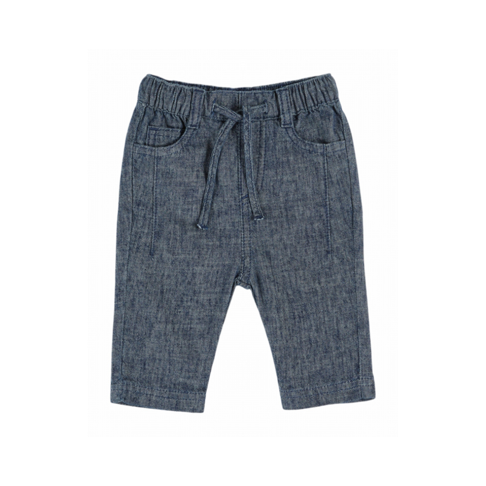 Broekje/Pantalon - Linnen/Katoen - Donkerblauw/Marine - Emile et Ida voor