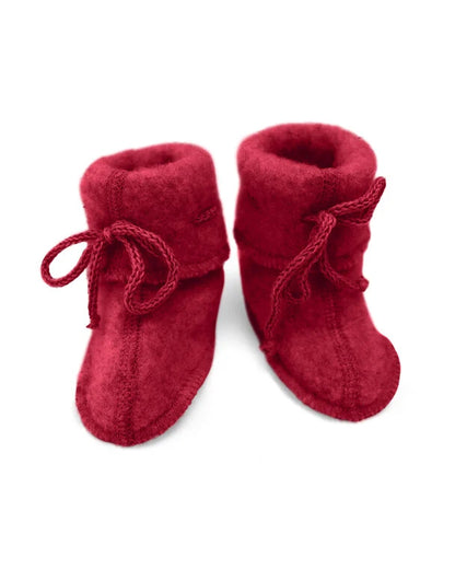 Booties with ties - Wool fleece - Organic merino wool - Engel Natur