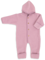 Buitenpak/jumpsuit - Biologische Wol fleece - Engel Natur rosewood melange roze