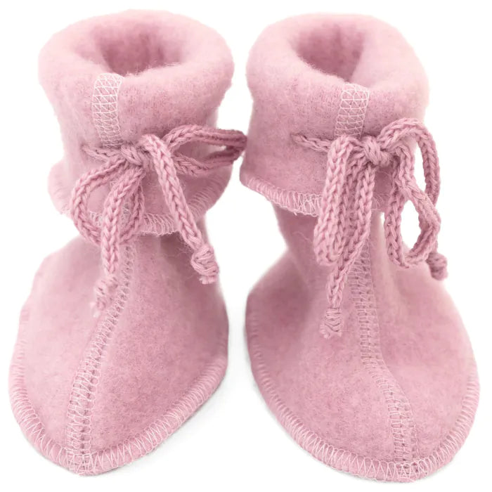 Booties with ties - Wool fleece - Organic merino wool - Engel Natur