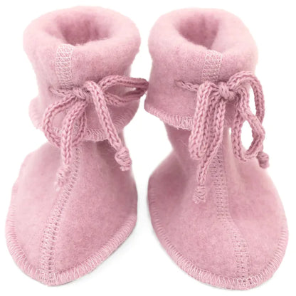Booties with ties - Wool fleece - Organic merino wool - Engel Natur