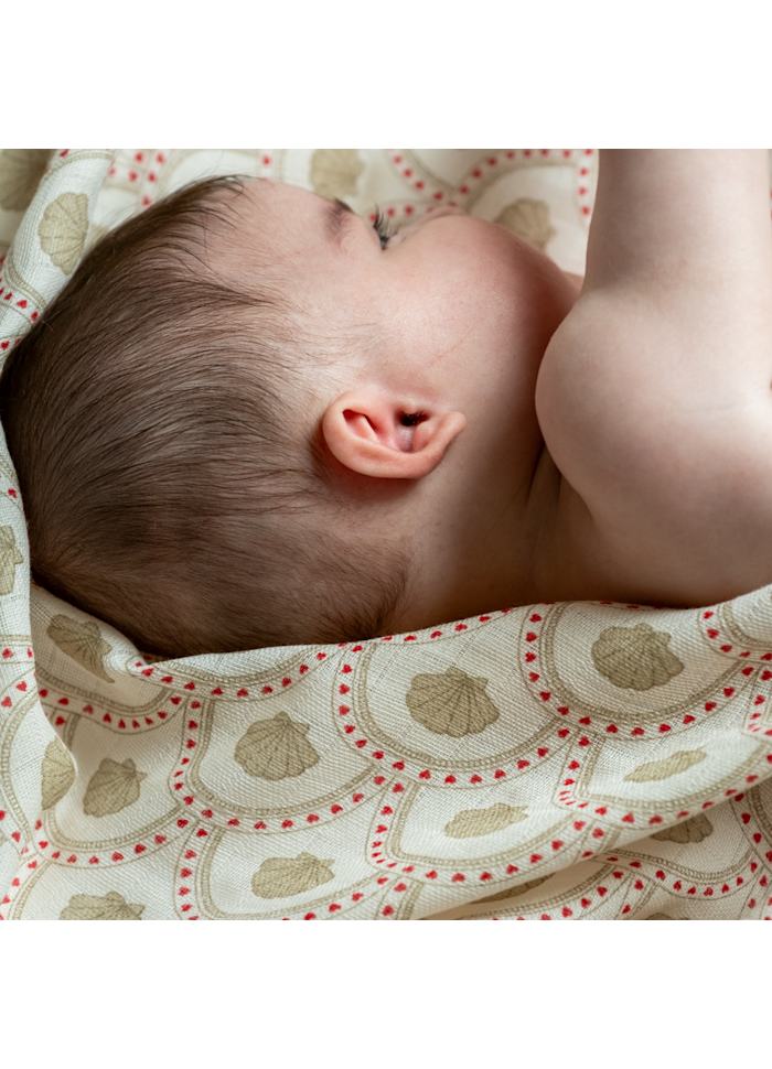 Hydrophilic swaddle Jana - Organic cotton - 120 x 120 cm - Block shell - That's mine