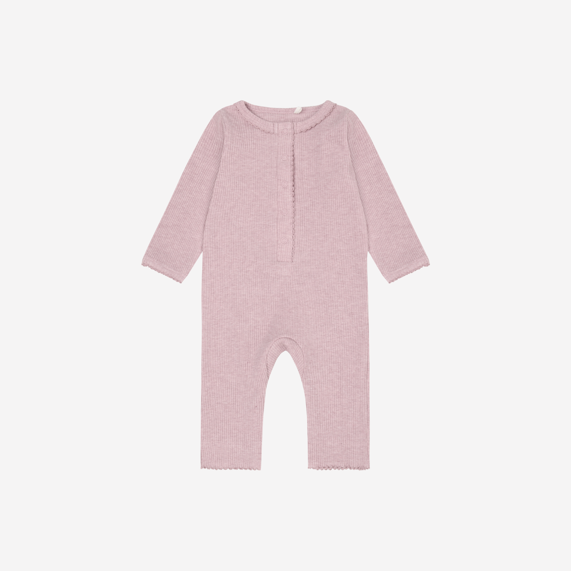 Boxpakje lange mouw - Modal/Katoen - Pale Mauve Melange - Fixoni voorkant