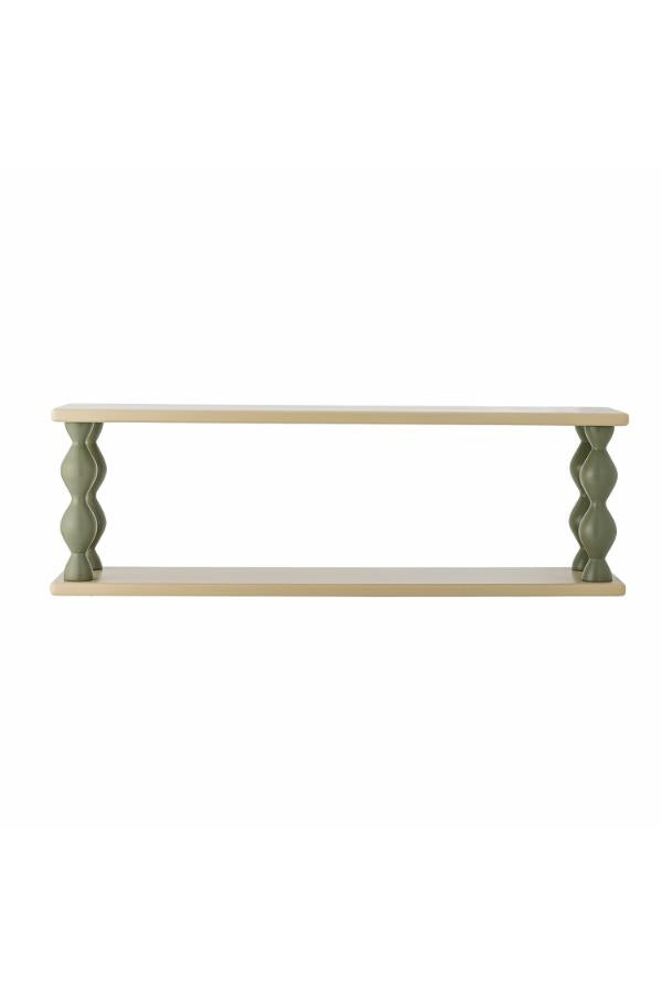Bibiola Shelf Multi – Bloomingville MINI: wandplank recht van voren op een witte achtergrond.
