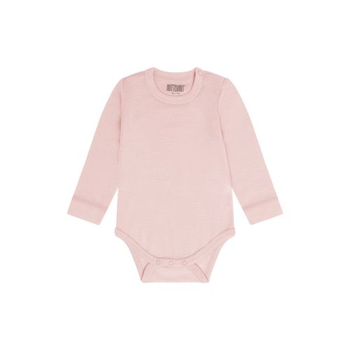 Combinaison bébé à manches longues - Rose fumé - Tencel et laine mérinos - HUTTEliHUT pour