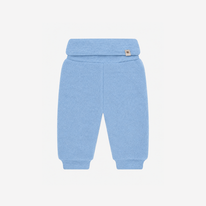 Broekje wol fleece - 100% merino wol - HUTTEliHUT winward blue voor