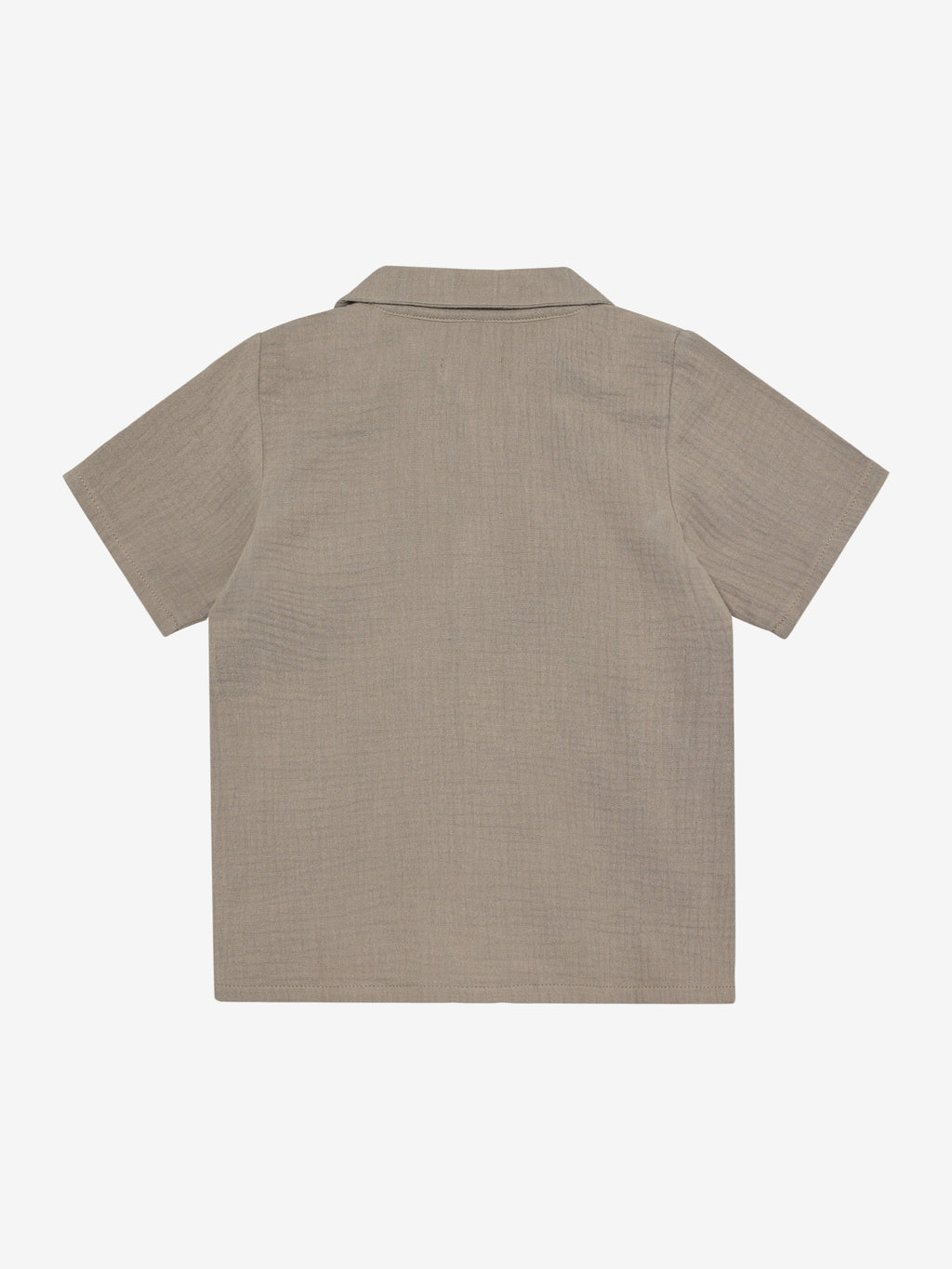 Blouse korte mouw - Biologisch katoen/mousseline - Bruin/Moon Rock - Huttelihut achter