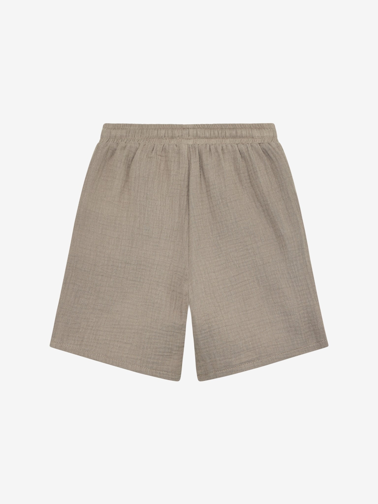 Korte broek - Biologisch katoen/mousseline - Bruin/Moon Rock - Huttelihut achterkant