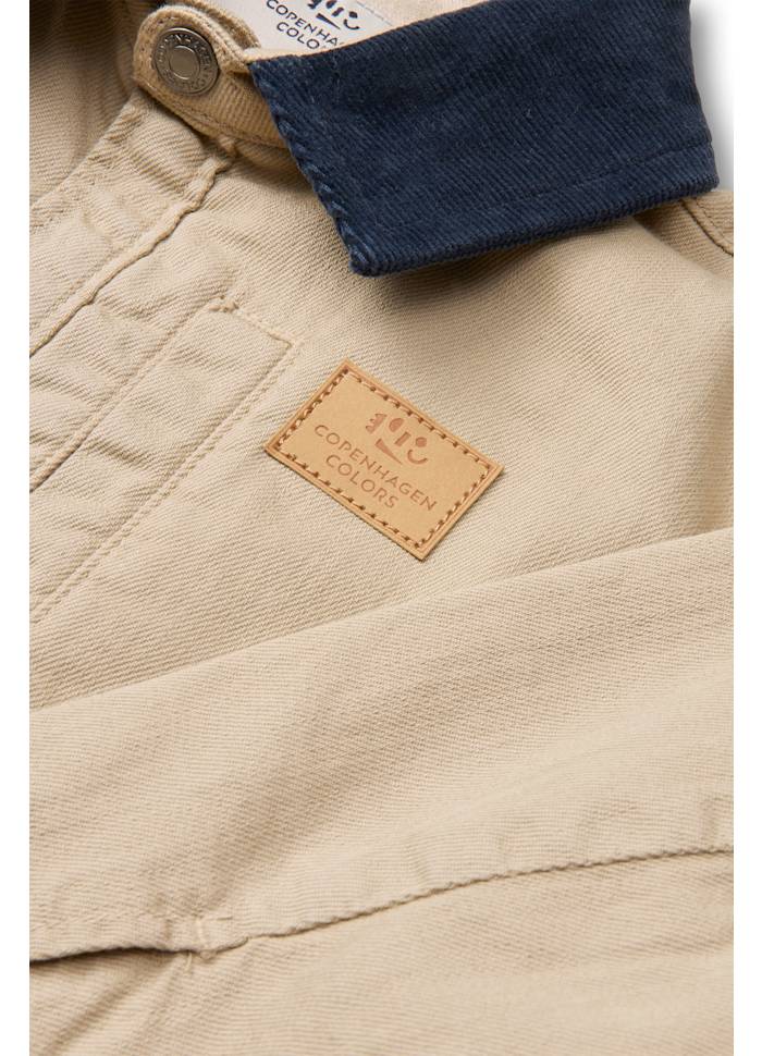 Twill-Jacke mit Cordkragen - 100 % Baumwolle - Beige - Copenhagen Colors