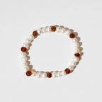 Pearly Caramel Bracelet – Women's Bracelet with Freshwater Pearls and Caramel Amber – Nirrimis