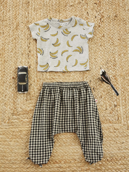 Gingham Harem Pants - Sarouel Bebe Gringham - Cotton Blend - Emile et Ida