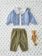 Gebreid vest Cardigan Doudou - Lac - Merinowol & Mako-katoen - Emile et Ida - voorkant - afbeelding 2