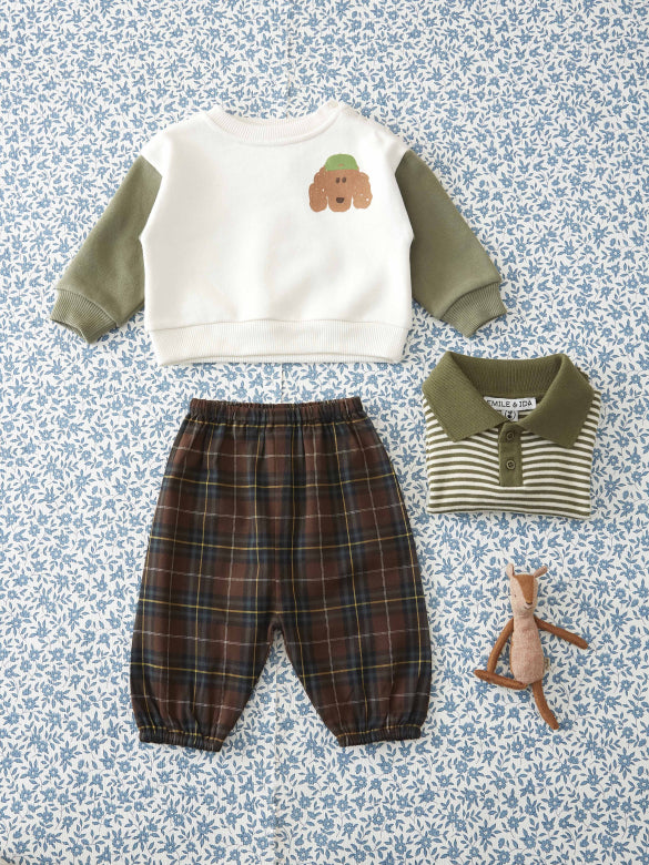Flanellen broek met ruit - 100% katoen - Flannel Boreal - Émile et Ida
