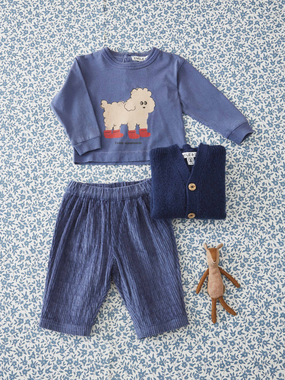 Baby corduroy broek - 100% katoen - Ocean - Émile et Ida