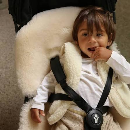 Merinowolle Kinderwagen-Einlage Snuggler® - Milk - BINIBAMBA