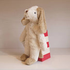 Floppy knuffelhond Small - GOTS biologisch katoen & schapenwol - White & Beige - Senger Naturwelt