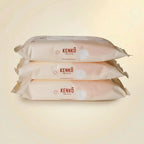 Natuurlijke Babydoekjes met luiercrème - Set van 3x 54 stuks - Kenkô - verpakking