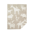 Couverture pour berceau Farm - Coton biologique - Gris - 70 x 90 cm - Klippan