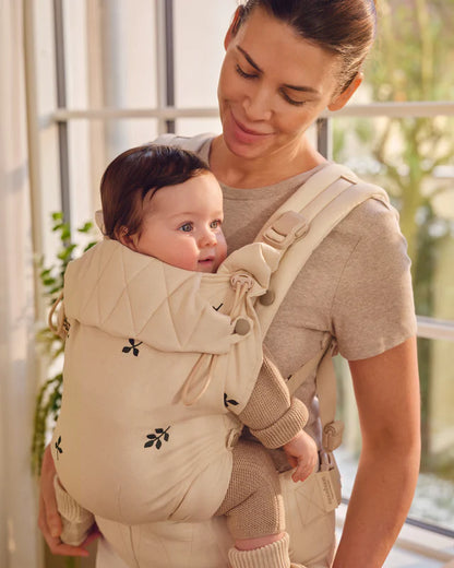 Ergonomic Baby Carrier - Organic cotton - Magnetic buckles - Beige - Moonboon