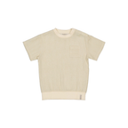 Top korte mouw Benico - Katoen - Off White/Stripe - Levv Labels voor