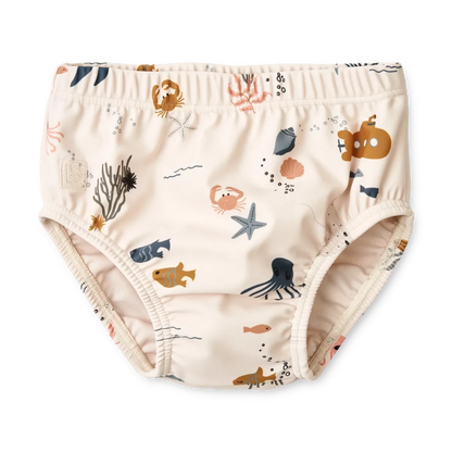 Liewood - Anthony Baby Printed Swim Pants - Zwembroekje - SPF 40+ - sea - zee