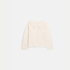 Gebreid vestje - Cardigan Mynalette - Katoen - Cream - Louise Misha voorkant