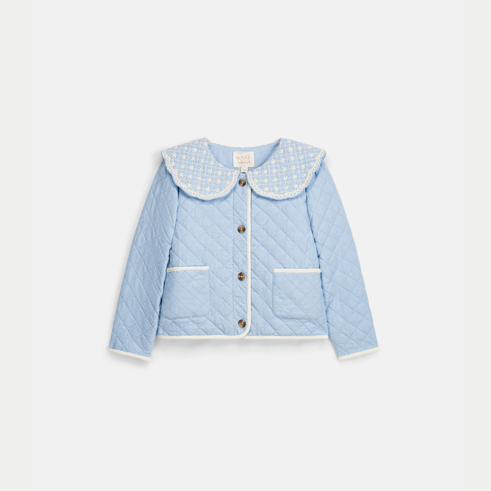 Zomerjasje - Jacket Augustina - Biologisch katoen - Oxford Blue/Blauw - Louise Misha voor