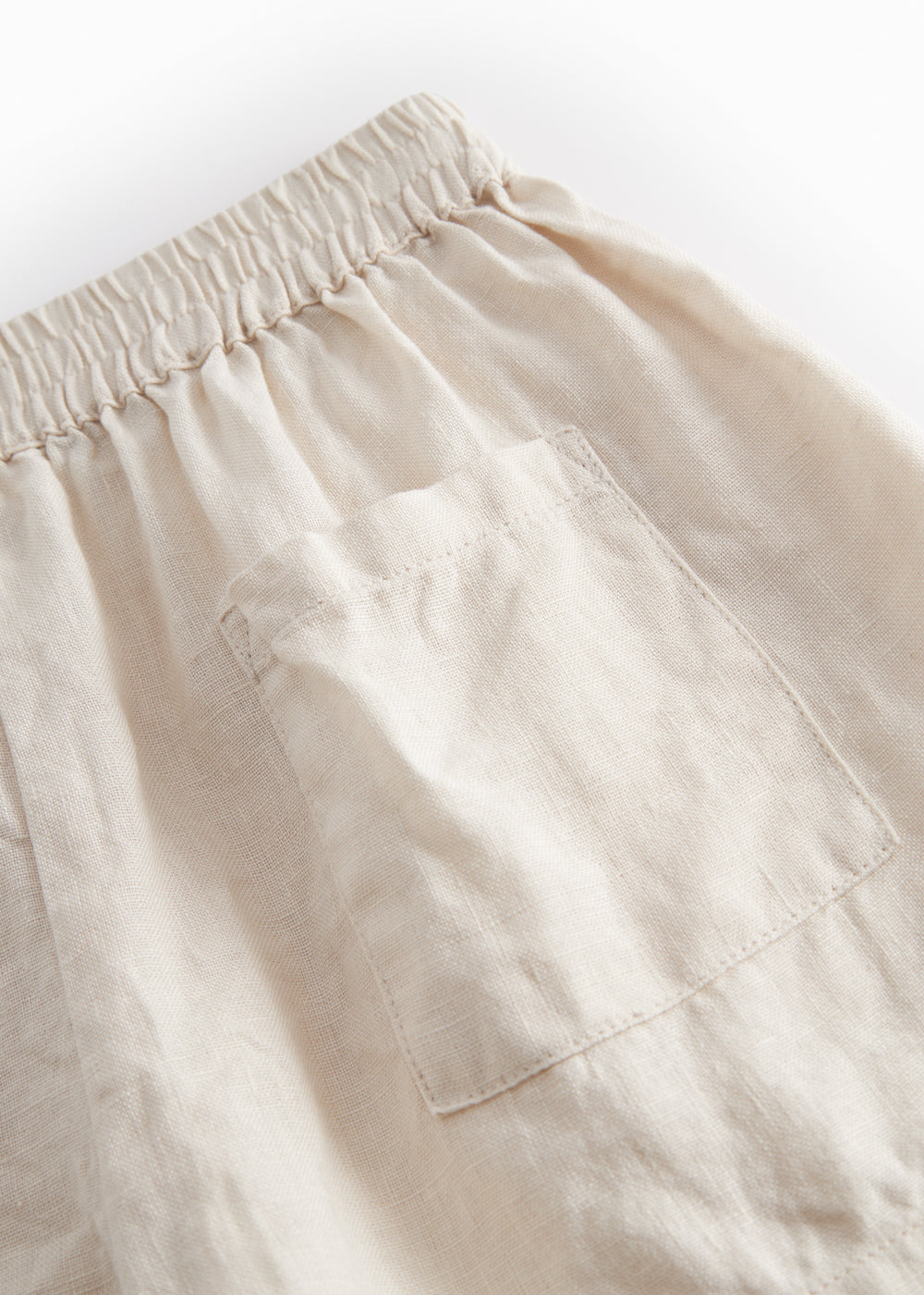 Linnen kort broekje - Pinon - Kit/Beige - MarMar Copenhagen boven